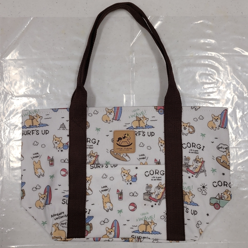 Waterproof Corgi Dumpling Tote Shoulder Bag Purse - Picture 8 of 13